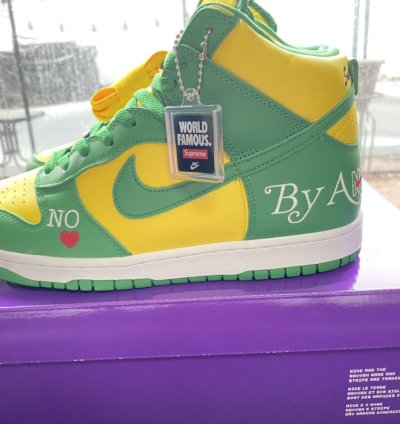 Supreme Nike Sb Dunk High By Any Means Size 9