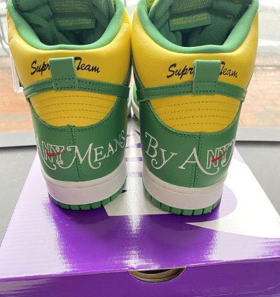 Supreme Nike Sb Dunk High By Any Means Size 9