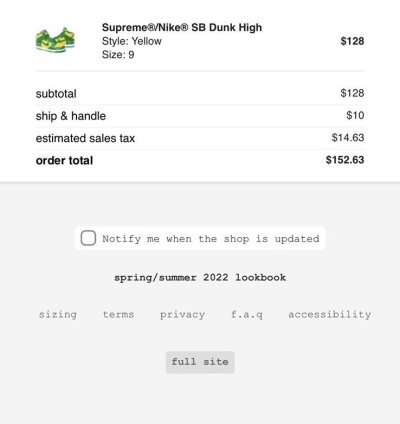 Supreme Nike Sb Dunk High By Any Means Size 9