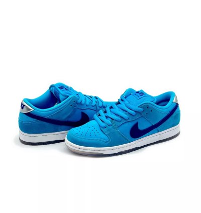 Bq6817-400 Nike Sb Dunk Low Pro Blue Fury Deep Royal Navy Silver