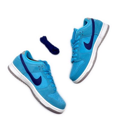 Bq6817-400 Nike Sb Dunk Low Pro Blue Fury Deep Royal Navy Silver