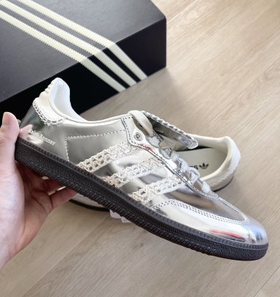 Adidas Wales Bonner Samba Silver Metallic Gum - Size 9 5
