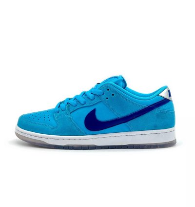Bq6817-400 Nike Sb Dunk Low Pro Blue Fury Deep Royal Navy Silver