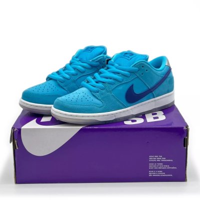 Bq6817-400 Nike Sb Dunk Low Pro Blue Fury Deep Royal Navy Silver