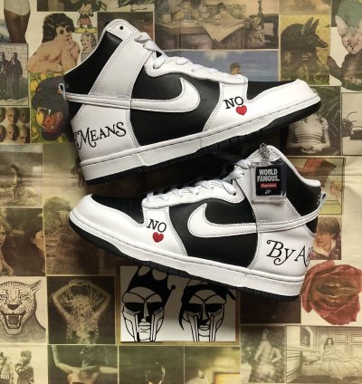 Supreme Nike Sb Dunk High Og Qs By Any Means Us 9 0