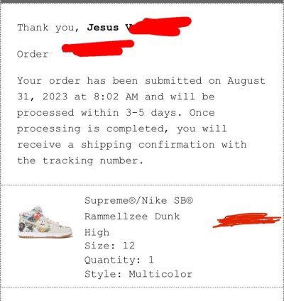 Supreme Nike Sb Dunk High Rammellzee size 12