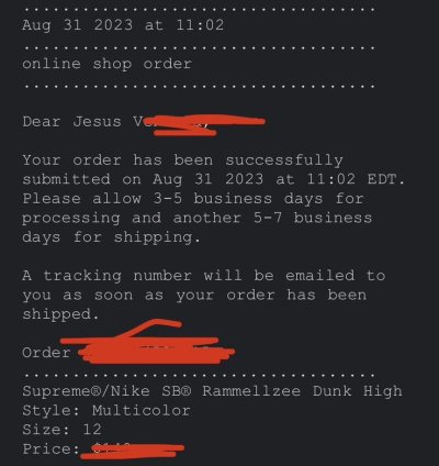 Supreme Nike Sb Dunk High Rammellzee size 12