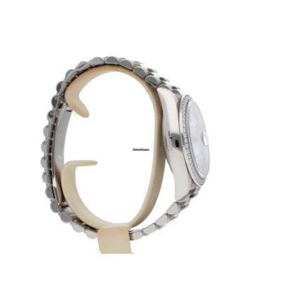 Rolex Day-date 36 White Gold Silver Dial Factory Diamond Bezel President