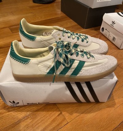 Adidas Wales Bonner Samba White And Green