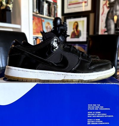 Rare Nike Sb Dunk Low Space Jam Patent Black 304292-021