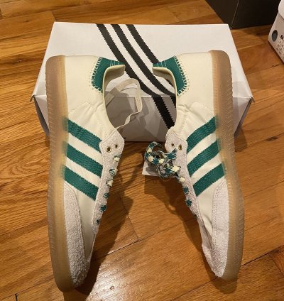 Adidas Wales Bonner Samba White And Green