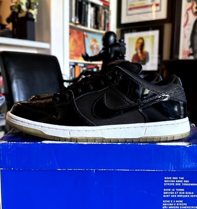 Rare Nike Sb Dunk Low Space Jam Patent Black 304292-021