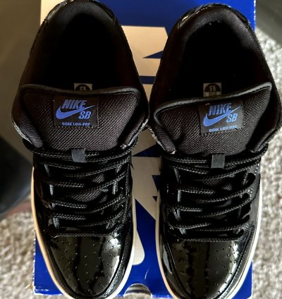 Rare Nike Sb Dunk Low Space Jam Patent Black 304292-021