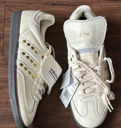 Adidas Wales Bonner Studded Samba White Size 9 Ships Asap