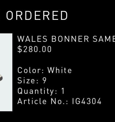 Adidas Wales Bonner Studded Samba White Size 9 Ships Asap