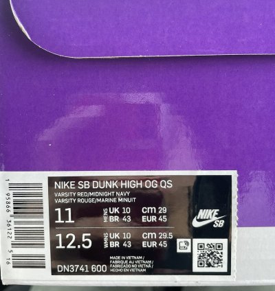 Supreme Nike Sb Dunk High Red Navy