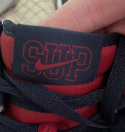 Supreme Nike Sb Dunk High Red Navy