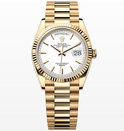 Rolex Day-date 36 White Index Dial Unworn