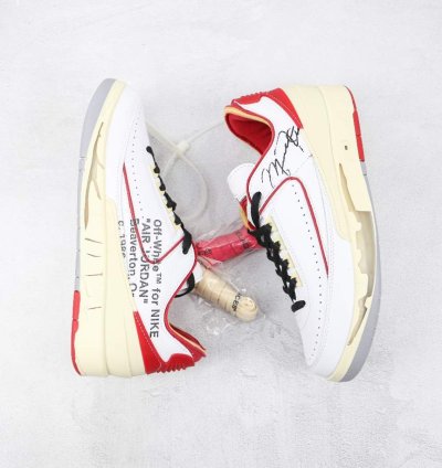 White Red Chicago Air Jordan 2 Low