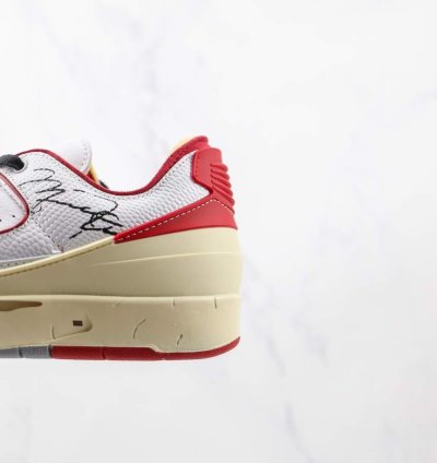 White Red Chicago Air Jordan 2 Low