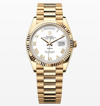 Rolex Day-date 36 White Roman Dial Unworn