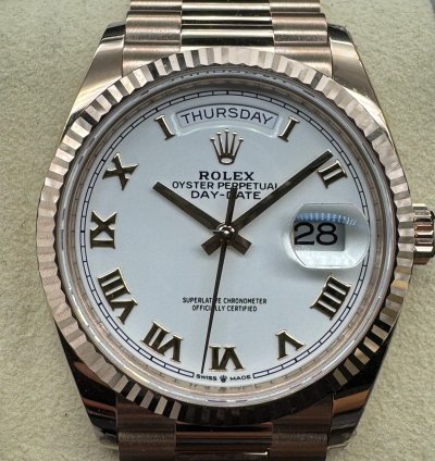 Rolex Day-date 36 White Roman Dial Unworn
