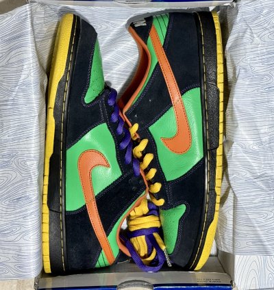 Rare- Nike Sb Dunk Low Green Spark Halloween - Size 11 5