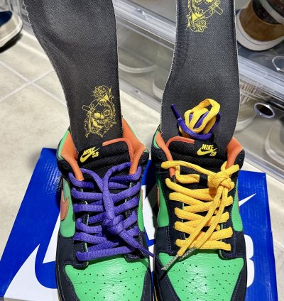 Rare- Nike Sb Dunk Low Green Spark Halloween - Size 11 5