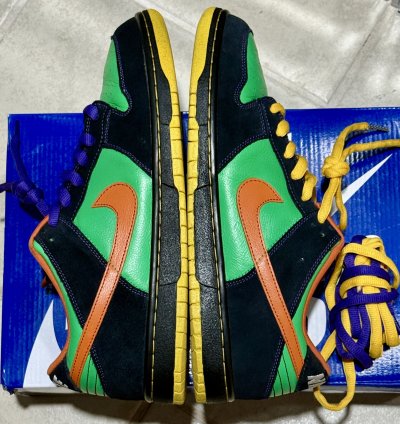 Rare- Nike Sb Dunk Low Green Spark Halloween - Size 11 5