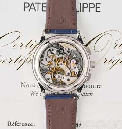 Patek Philippe Chronograph 5170p - Blue Dial With Baguette Diamond Indexes - Full Set - Mint Condition