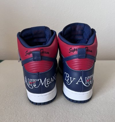 Supreme Nike Sb Dunk High Varsity Red Navy