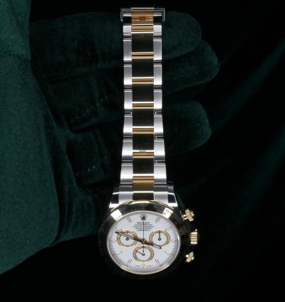 Rolex Daytona 2025 New Unworn Rolex Daytona Two-tone 40mm White Dial Yellow Gold Steel 126503