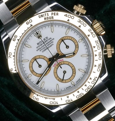 Rolex Daytona 2025 New Unworn Rolex Daytona Two-tone 40mm White Dial Yellow Gold Steel 126503