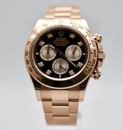 Rolex Daytona 2025 Rose Gold Daytona Black Diamond Dial Unworn 126505