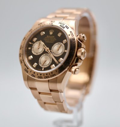 Rolex Daytona 2025 Rose Gold Daytona Black Diamond Dial Unworn 126505