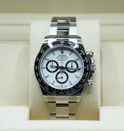 Rolex Daytona 2025 Steel Daytona White Dial Panda New Release Unworn Box Papers 126500ln