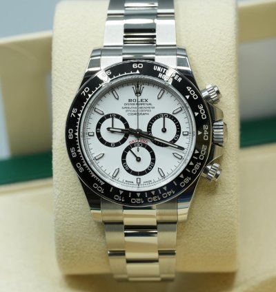 Rolex Daytona 2025 Steel Daytona White Dial Panda New Release Unworn Box Papers 126500ln