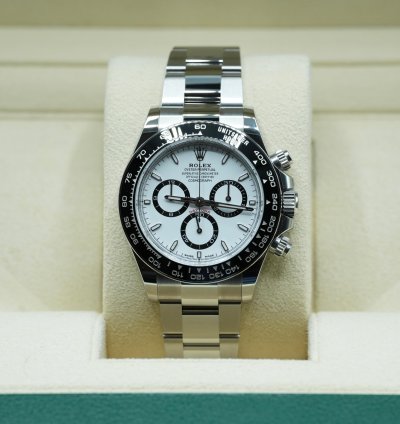 Rolex Daytona 2025 Steel Daytona White Dial Panda New Release Unworn Box Papers 126500ln