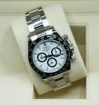 Rolex Daytona 2025 Steel Daytona White Dial Panda New Release Unworn Box Papers 126500ln