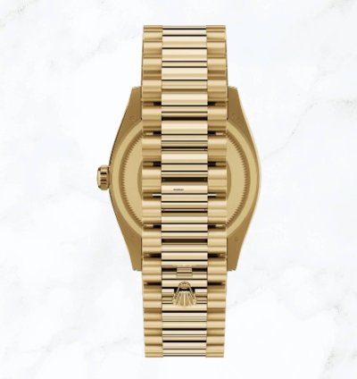 Rolex Day-date 36 Yellow Gold Champagne Diamond Dial 128238 new Unworn