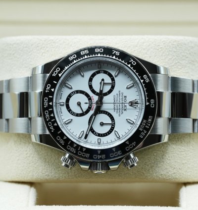 Rolex Daytona 2025 Steel Daytona White Dial Panda New Release Unworn Box Papers 126500ln