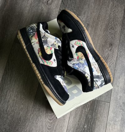 Supreme Nike Sb Dunk Low Og Rammellzee Shoes 9 5 Fd8778-001