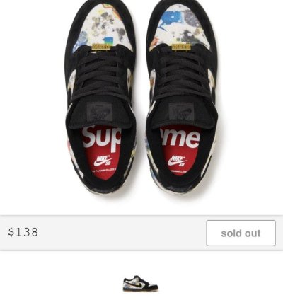 Supreme Nike Sb Dunk Low Rammellzee