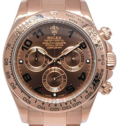Rolex Daytona 40 Everose Gold Cosmograph Chocolate And Black Index Dial 116505