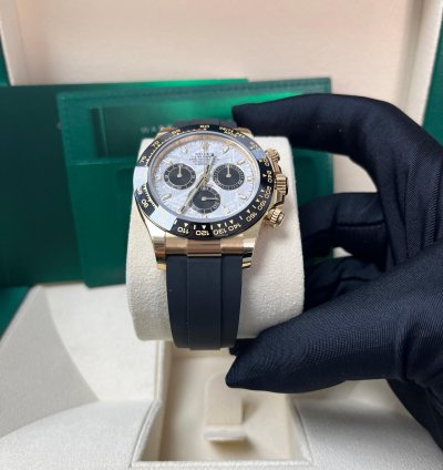 Rolex Daytona 40 Watch - Meteorite And Black Index Dial - Black Oysterflex Strap 116518ln