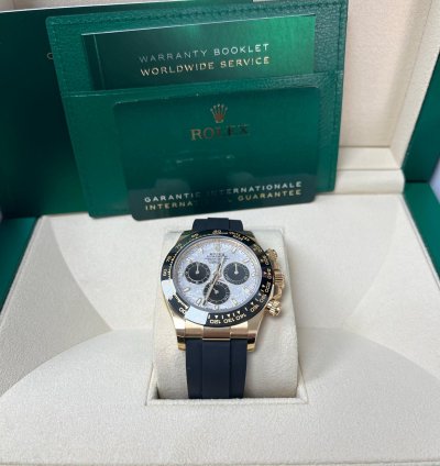 Rolex Daytona 40 Watch - Meteorite And Black Index Dial - Black Oysterflex Strap 116518ln