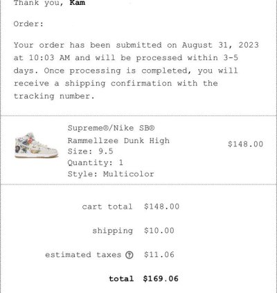 Supreme Nike Sb Rammellzee Dunk High