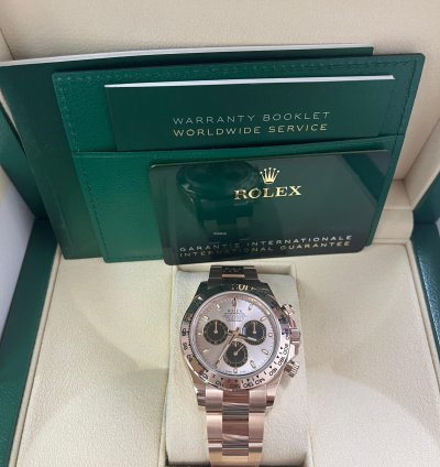 Rolex Daytona 40mm 18k Rose Gold Pink Index Cosmograph Dial Black Sub-dials 116505
