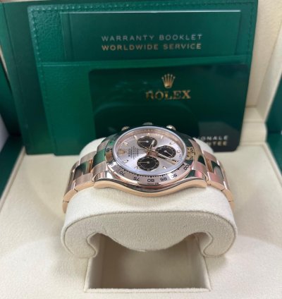 Rolex Daytona 40mm 18k Rose Gold Pink Index Cosmograph Dial Black Sub-dials 116505