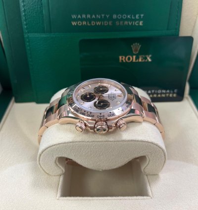 Rolex Daytona 40mm 18k Rose Gold Pink Index Cosmograph Dial Black Sub-dials 116505